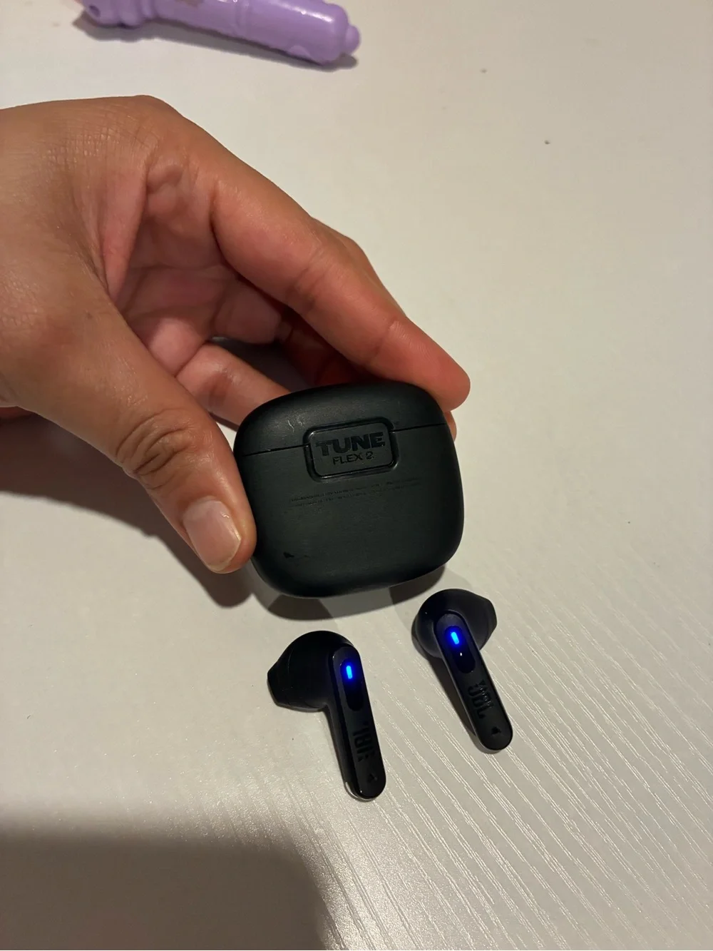 JBL Matte Black Earbud Charging Case with Embossed Logo
